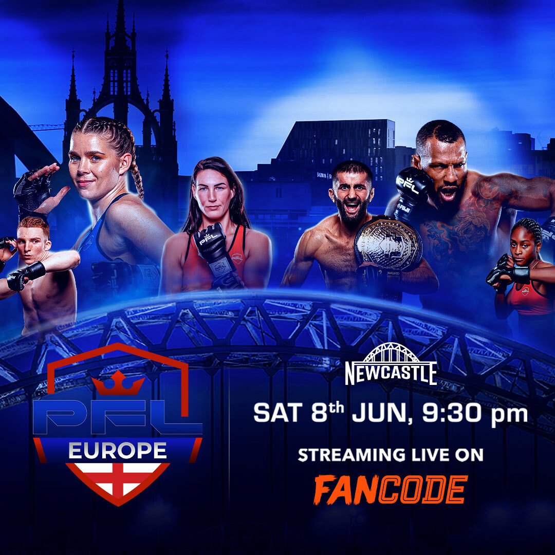 armaanyounis's tweet image. We are set for the 2024 #PFLEurope men&apos;s bantamweight and women&apos;s flyweight quarterfinals.

The main event features the MMA debut of the undisputed female super middleweight boxing champion Savannah Marshall against Mirela Vargas.

#PFLNewcastle on #Fancode 🇮🇳 coverage starts at…