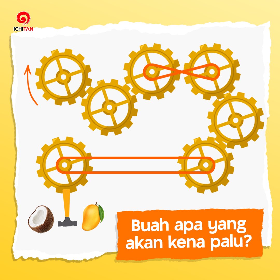 Ichitanindo's tweet photo. Buah kelapa buah mangga.. TJAKEUP! Eh, bukan pantun deh😁😁 BANTUIN MINTAN JAWAB..!

Ini buah mana ya, yang bakal kena palu kalo gearboxnya kayak gini? Hmm coba bantuin MinTan dong 😅

#YangAsliEmangBeda
#IchitanThaiMangoCoconut
#IchitanIndo #Ichitan https://t.co/cBkG9VKGA6