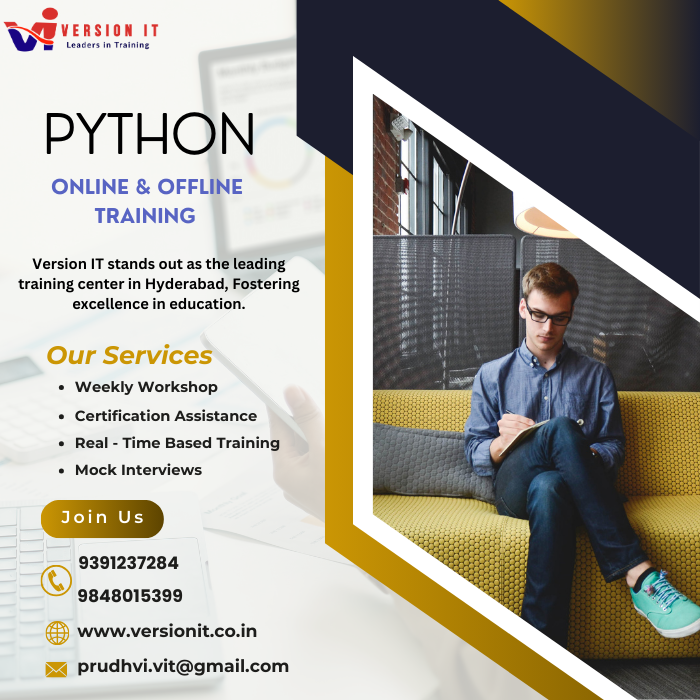 VersionitCloud's tweet image. Python Training with Placement Assistants
📷Duration:2 MONTHS
📷Version IT - Best Training Institute In Hyderabad, Ameerpet.
Visit Our Website: versionit.co.in/python-trainin…
#pythontraininginhyderabad #pythoncourse #versionit #hyderabad #pythoncourseinameerpet
@9391237284/9848015399