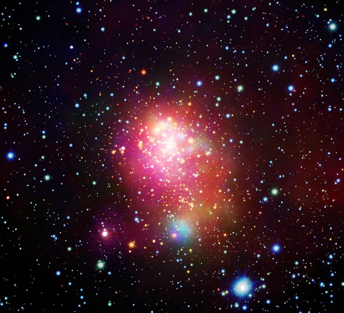 A new Chandra study shows that there are 1,075 stars within 4 light-years of the center of the Westerlund 1 star cluster. To get a sense of how crowded this is, 4 light-years is about the distance between the Sun and the next closest star to Earth! by <a href="/chandraxray/">Chandra Observatory</a>