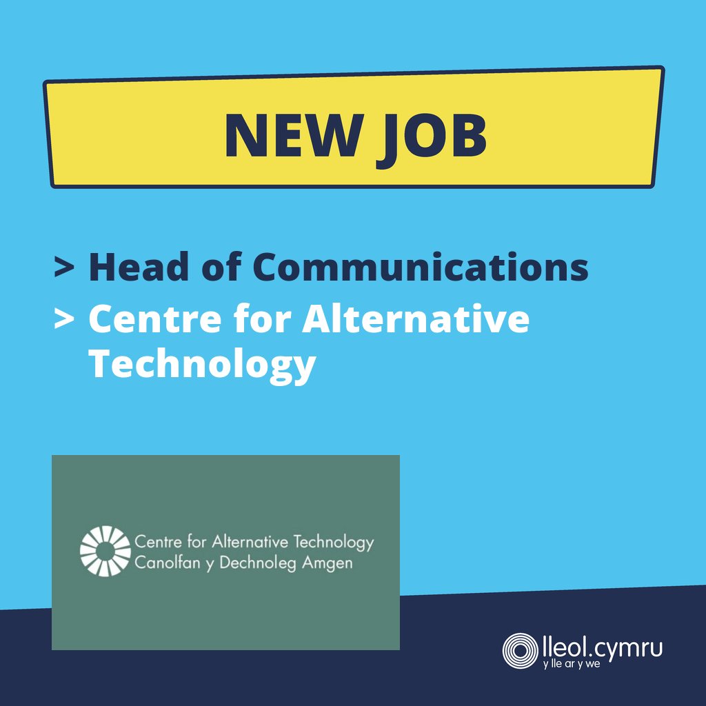 **NEW JOB ADVERT**

&gt;&gt; Head of Communications
&gt;&gt; Centre for Alternative Technology

More info here &gt;&gt; bit.ly/3x8LPSO

<a href="/centre_alt_tech/">Centre for Alternative Technology</a>

#Communications #Job #AlternativeTechnology
