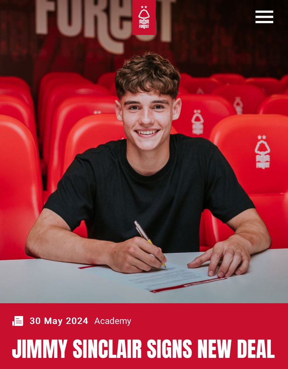 RushcliffePE's tweet image. Super proud of ex student Jimmy Sinclair signing a new contract with Nottingham Forest. Keep up the good work young man. 

nottinghamforest.co.uk/news/2024/may/…

#oneofourown #shiningbrightly #HWPO
