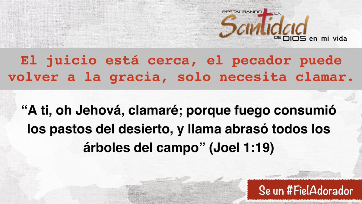 #RPSP | Joel 1

AÚN HAY ESPERANZA:
✦ La gloria solo quedó para contarla. 3,4
✦ Sin adoración; el pueblo sufre. 9,13
✦ Solo queda: “Ayunar y clamar por gracia” 14

El juicio está cerca, hay dos opciones:
‘Vives con Dios’ o ‘vives sin gracia’.

<a href="/AdventistaAPSur/">Adventistas APSur</a>
<a href="/AdventistasUPS/">Adventistas Perú - UPS</a>