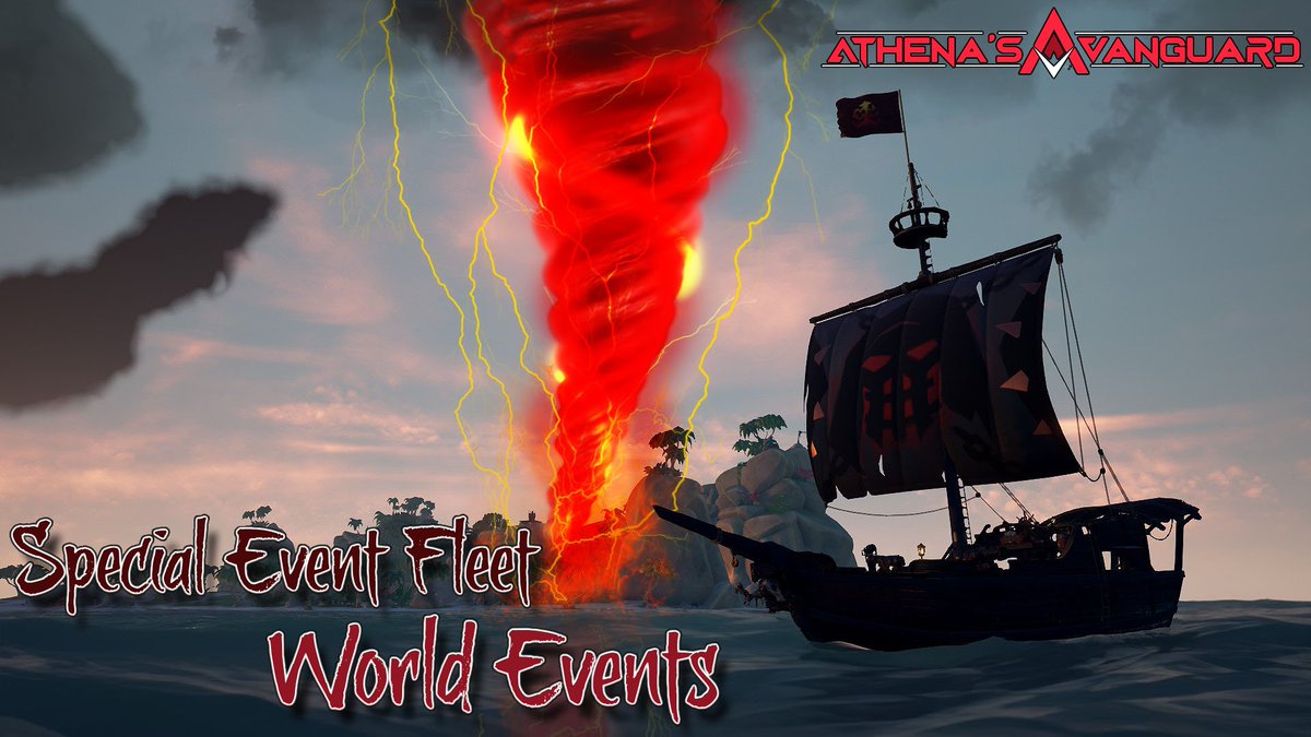 Come join us for a special event fleet for today only! World Events Sloop fleet starts now! 🏴‍☠️

discord.gg/athenasvanguard 

#SeaOfThieves #WorldEvents #SOTAlliance #BeMorePirate