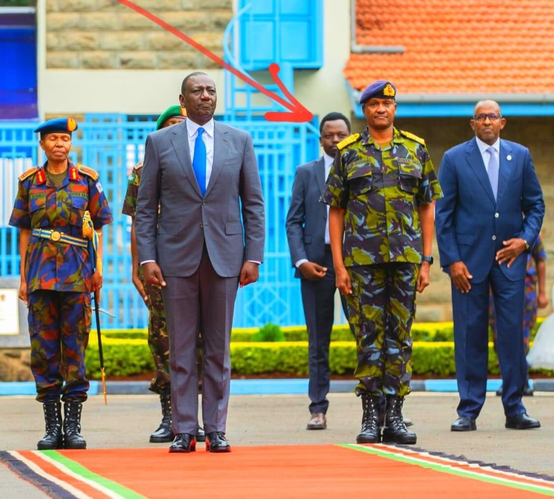 Naomikibandi's tweet photo. George Ruto accompanies his Dad to Kenya Airforce Moi Airbase, Nairobi! https://t.co/TWf6jvLfIc