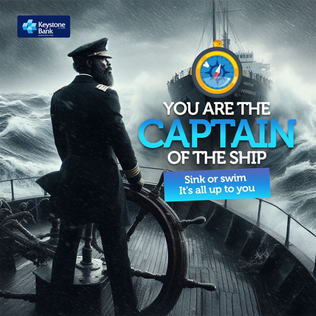 keystonebankng's tweet photo. As the head of your business, it's your responsibility to steer it towards success - don't let it sink under your watch!

#BusinessKeys #KeystoneBank #MakeItHappen https://t.co/7Q0mnSEX1d