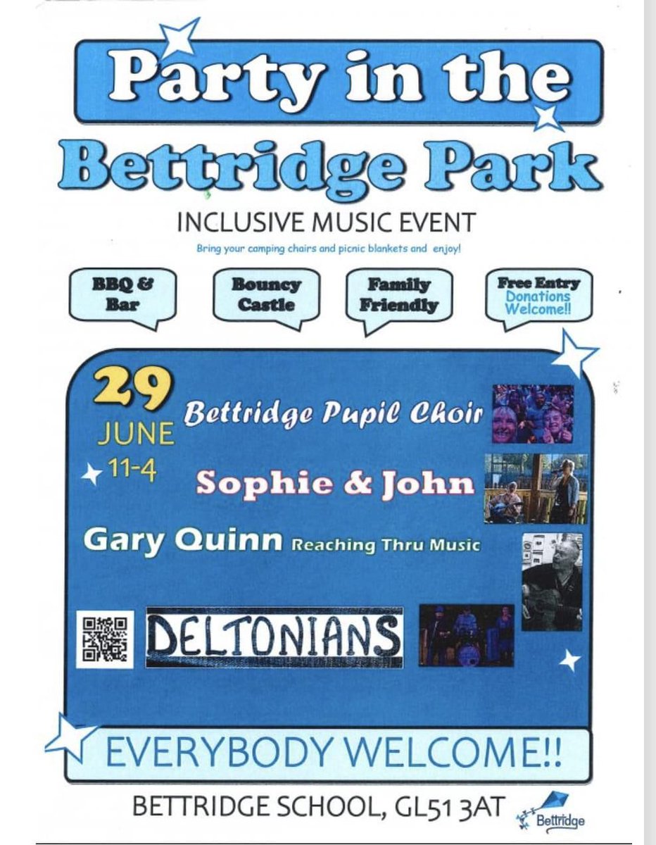 Only 3 weeks left  until Bettridge  party in the  park! 
We are  looking forward to  seeing lots  of friends  and families  enjoying the  music and activities  that  friends @ Bettridge  have organised.