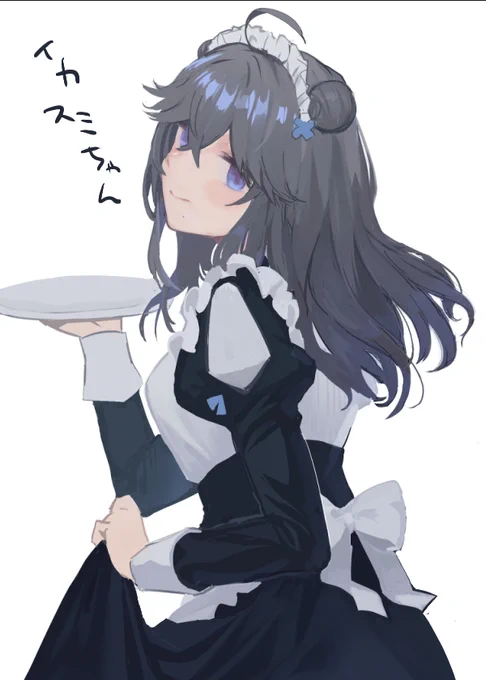 これはHDDの中に眠っていたイカスミちゃん絵#出雲墨絵 