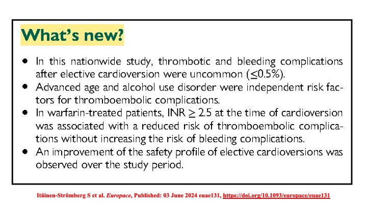 Raviele Antonio (@drraviele) on Twitter photo 📌 First-ever electrical cardioversion in 👫 w/ AF
👉 rate of thromboembolic (0.5%) & bleeding (0.3%) complications is low & has ⬇️ over time
#afib #CardioTwitter #stroke <a href="/LuigiDiBiaseMD/">Luigi Di Biase</a> <a href="/DrMarthaGulati/">Dr. Martha Gulati ♥️🫀❤️🩹🇨🇦</a> <a href="/SeguraCardio/">Diego Segura-Rodríguez</a> <a href="/DhirajGuptaBHRS/">Prof Dhiraj Gupta</a> <a href="/DrJasonAndrade/">Jason Andrade</a> <a href="/adribaran/">Adrian Baranchuk MD FACC FRCPC FCCS FSIAC</a> <a href="/AnastasiaSMihai/">Dr Anastasia Mihailidou FAHA FCSANZ FESC</a> 📌 First-ever electrical cardioversion in 👫 w/ AF
👉 rate of thromboembolic (0.5%) & bleeding (0.3%) complications is low & has ⬇️ over time
#afib #CardioTwitter #stroke <a href="/LuigiDiBiaseMD/">Luigi Di Biase</a> <a href="/DrMarthaGulati/">Dr. Martha Gulati ♥️🫀❤️🩹🇨🇦</a> <a href="/SeguraCardio/">Diego Segura-Rodríguez</a> <a href="/DhirajGuptaBHRS/">Prof Dhiraj Gupta</a> <a href="/DrJasonAndrade/">Jason Andrade</a> <a href="/adribaran/">Adrian Baranchuk MD FACC FRCPC FCCS FSIAC</a> <a href="/AnastasiaSMihai/">Dr Anastasia Mihailidou FAHA FCSANZ FESC</a>