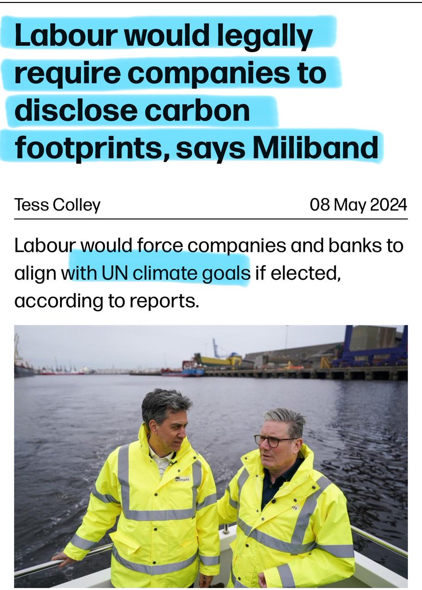 Artemisfornow's tweet image. ELECTION-Labour would require companies to disclose their carbon footprint!

 er .. the TORIES already brought this in!

From 2025 ALL businesses will have to report their carbon footprint &amp;amp; climate plans to HMRC

Uni parties are Increasing costs &amp;amp; ‘Green’ made up jobs🤡