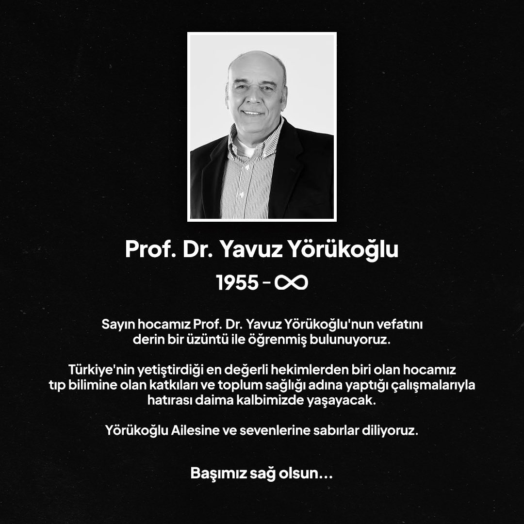 Kıymetli hekimlerden Prof. Dr. Yavuz Yörükoğlu’nu kaybettik. Başımız sağ olsun. 

İyi bir cerrah ve toplumun sağlığı için YouTube’da çok faydalı içerikler üreten bir hekimdi.