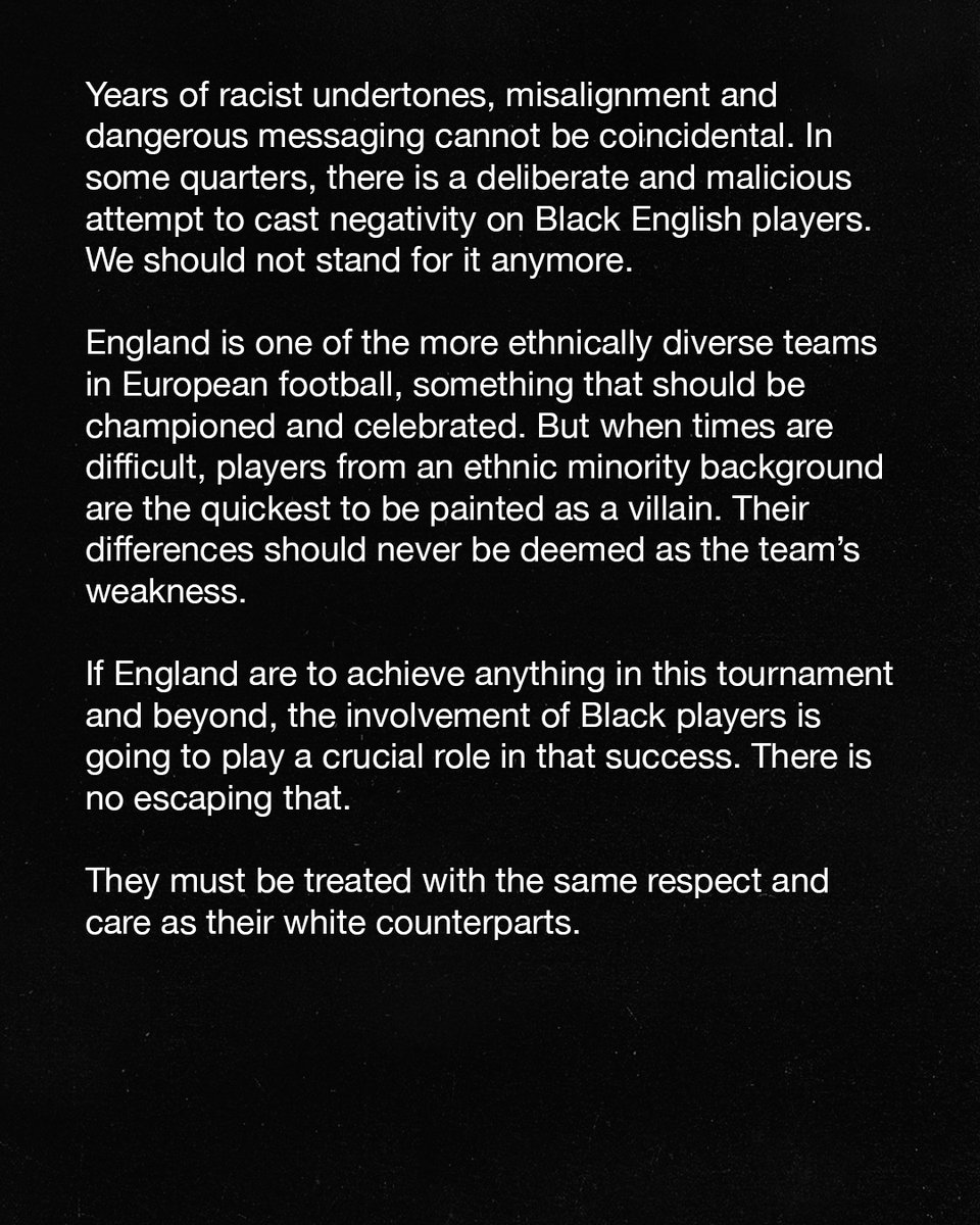 We need to hold the English media accountable for systemically vilifying Black players.⁣