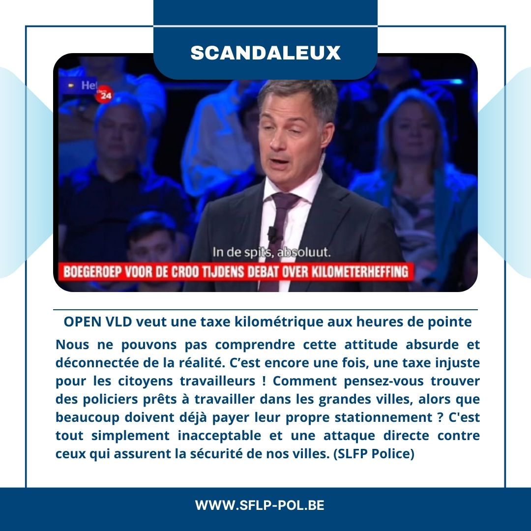 OPEN VLD veut une taxe kilométrique aux heures de pointe....