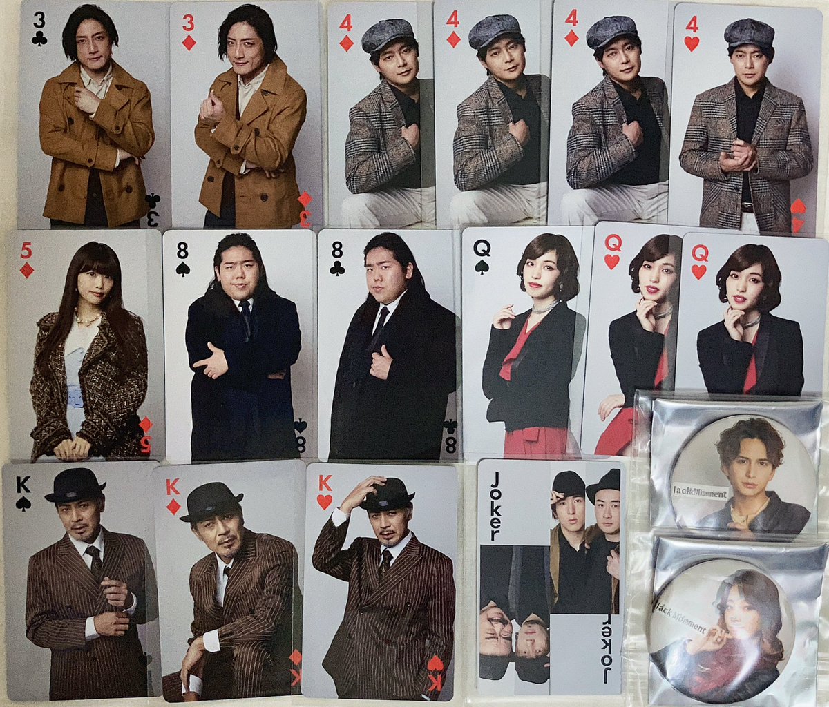 Miyabi_goods_'s tweet photo. 【交換・譲渡】 ジャックモーメント ジャクステ

譲：中島さん·福地さん·土田さん·千広さん·小島さん·村島さん·平野さん

求：橋本さんor定価(トランプ170円·缶バッジ500円)

9日現地もしくは郵送でのお取引希望です。
よろしくお願いします。 https://t.co/nLoGtneUT6