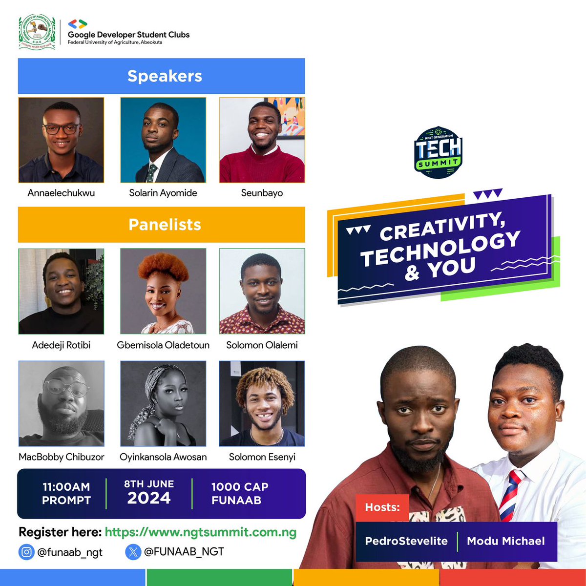 gdgoc_funaab's tweet photo. Don't miss the chance to expand your knowledge, ignite your passion, and be a part of the future! 🚀

🌟 Creativity, Technology &amp; You! 🌟

The time is here......
FUNAAB NGT is live
#funaabngt
It's not to late to turn up if you haven't.

📍 Venue: 1000 CAP FUNAAB https://t.co/US3AqZWXOi