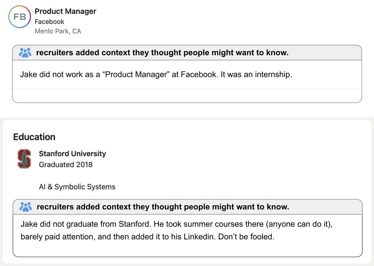 Linkedin profile community notes