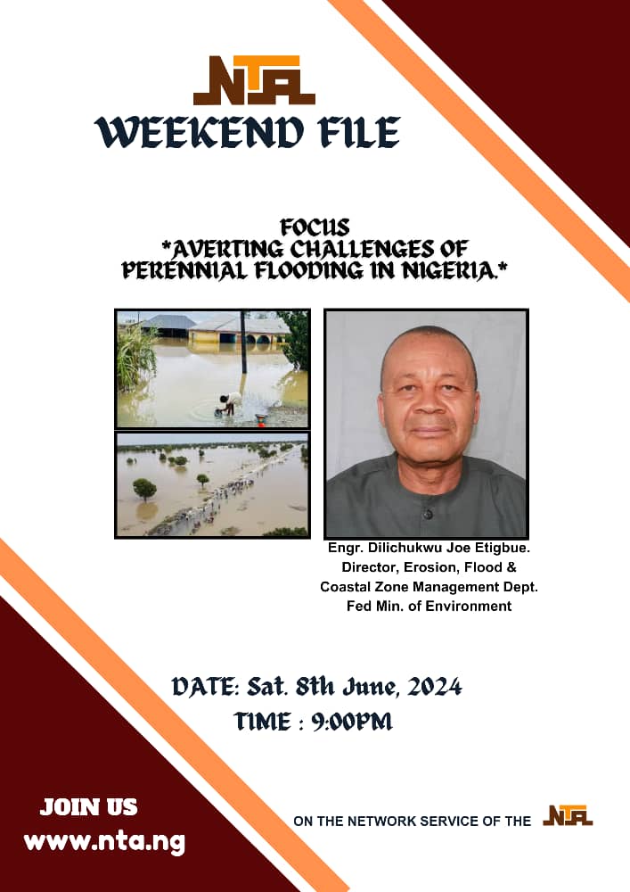 NTANewsNow's tweet photo. On the Network Service, Weekend Fike will Focus on "Averting Challenges of Perennial Flooding in Nigeria".
Today 8/6/2024
9 pm
JOIN US!
#WeekendFileNTA https://t.co/LKnsKc1dTg