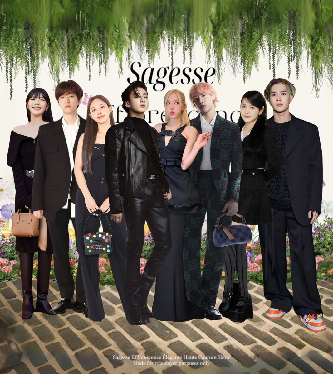 CoutureFlair's tweet image. Attending #SagesseEfflorescenceÉlégante with my favorite crowd 🤍 We had to be so &amp;lt;close&amp;gt; to fit in the frame but I'm sooo happy 🥳