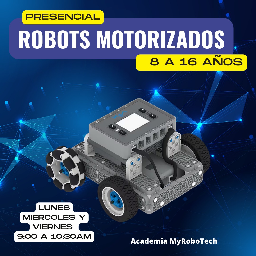 No sabes que hacer estás vacaciones? Te invito a inscribirte pronto en las vacaciones robóticas de MyRoboTech antes que se acaben... Modalidad: Virtual o Presencial. Edad 7 años en adelante. Mayor información, 3054760178
