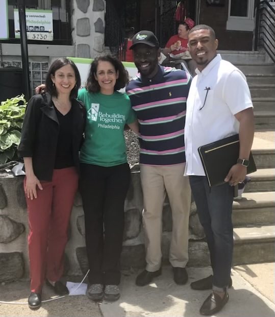 So grateful to ⁦<a href="/CMThomasPHL/">Councilmember Isaiah Thomas</a>⁩ ⁦<a href="/NicORourkePHL/">Councilmember Nicolas O'Rourke</a>⁩ ⁦<a href="/Rue_Landau/">Rue Landau</a>⁩ for taking the time to thank 200 volunteers making repairs to the last 8 houses of 40 (!) total that ⁦<a href="/RTPhiladelphia/">Rebuilding Together Philadelphia</a>⁩ repaired in Strawberry 🍓 Mansion with ⁦<a href="/SMansionCDC/">StrawberryMansionCDC</a>⁩