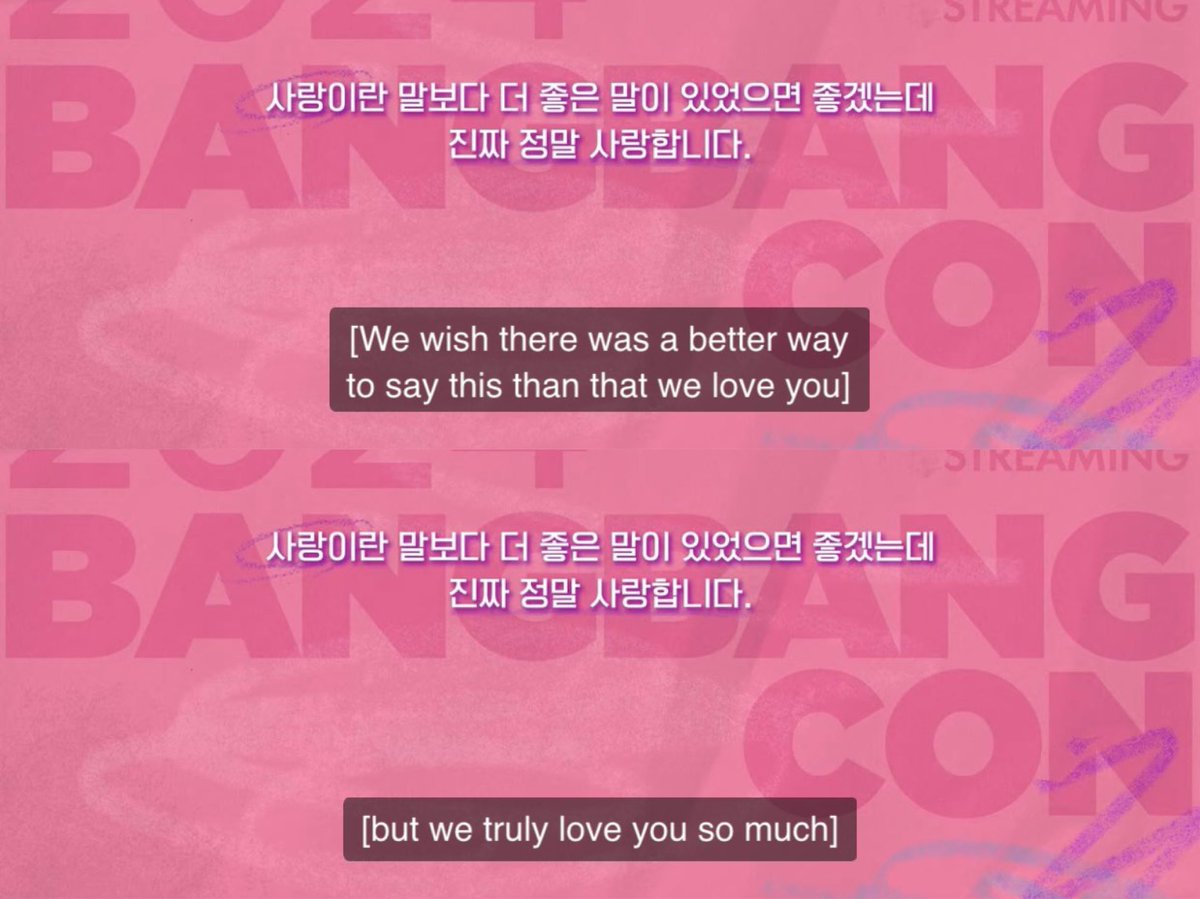ARMYTEAMID's tweet photo. [💜]

"Kami berharap ada cara yang lebih baik untuk mengatakan ini selain bahwa kami mencintaimu, tetapi kami benar-benar sangat mencintaimu." - 240608 @BTS_twt 💜

#방탄소년단 #BTS #2024BTSFESTA https://t.co/J5hJdPriry