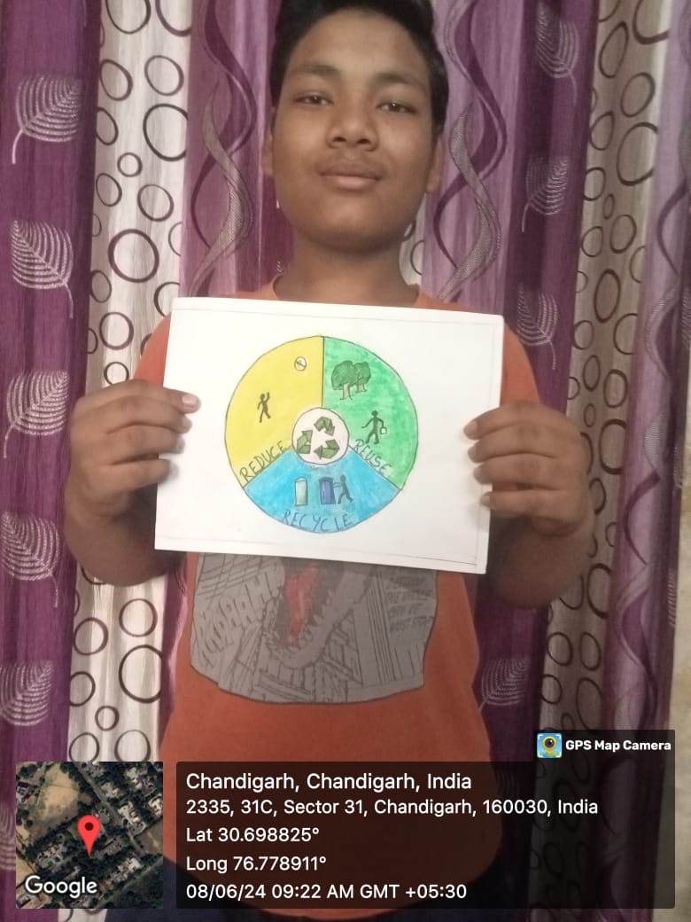 gmhs31's tweet photo. On Day 4 of summer camp under Mission Meri life, Poster Making Competition was organised for students of GMHS 31 C on themes of 3R's to make the students aware about the importance of segregating, reducing, reusing and recycling waste.
@SchoolEduChd https://t.co/ciSbln8X22