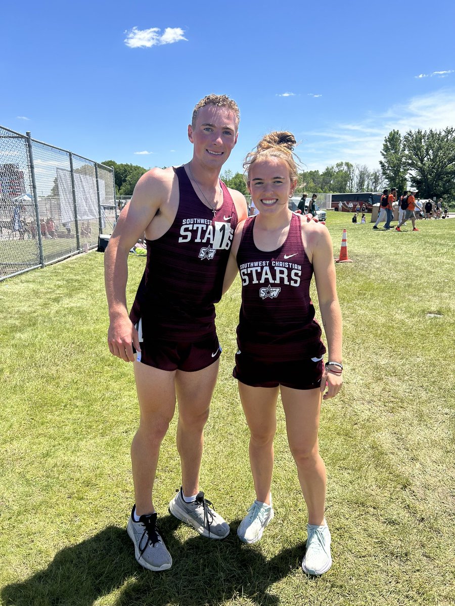 swchstrack's tweet image. STATE FINALS at STMA today for the Wercinski Twins. Kaitlyn runs at 11:57 in the 300 Hurdles and Wyatt runs at 12:16 in the 800. #RunWithPerseverance

@swchssports