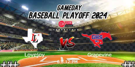 TexasUILUpdate's tweet photo. Grapevine vs Lovejoy🚨⚾️Baseball Playoff🚨
📺Live On: https://t.co/jhd1sVVd3g
 today @ 12p.
@lovejoyisd1 @Lovejoy_HS @LovejoyBaseball @SoftballLovejoy @LovejoyHS @leopard_ath @sskylarjackson @summernicole65 @CoachLeech @CoachVWill @CoachDSalazar @KatieKordel @Gvinebaseball https://t.co/zwde47D8oD