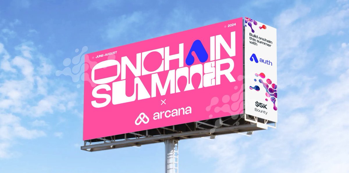 solzombie___'s tweet photo. 🚀Dive into innovation this summer with the Onchain Summer Buildathon by @base!  Excited to be part of it, offering $5K in bounties for the Top 5 projects integrating Arcana Auth.

@ArcanaNetwork $XAR #base https://t.co/h60OZ9UeMV