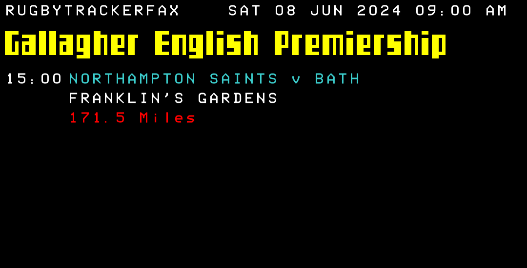 TrackerRugby's tweet photo. Todays #GallagherPrem Fixtures by #rugbytracker
#SaintsRugby #WeAreBath #RugbyBath #allezbath
https://t.co/OlNIR1In8c https://t.co/CvQa8fTerg
