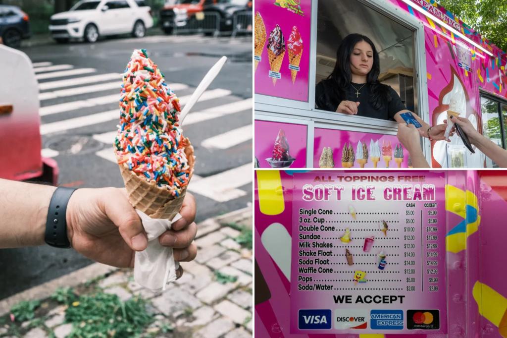 nypost's tweet photo. NYC parents having meltdown over $14 ice cream cones: ‘It’s out of control’ https://t.co/xBf0uLGehA https://t.co/bdh1jmBQc2