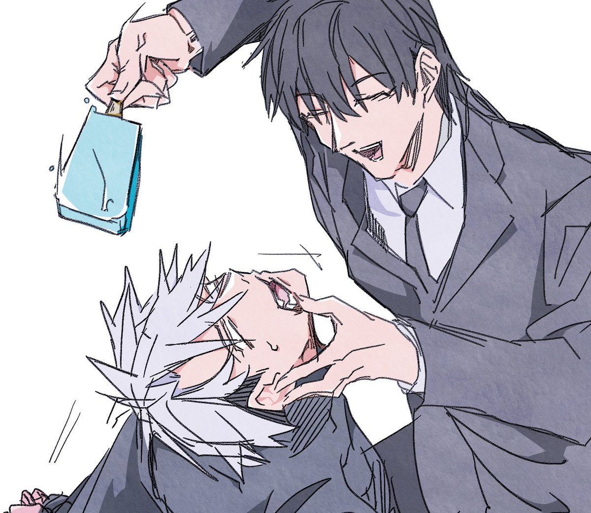 #このタグを見た人は黙って食べ物を持ったキャラを貼る
食べ物で遊んではいけませんシリーズ 