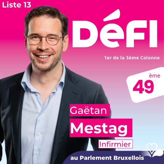 Demain, faites le choix de la santé, de l'humour et de l'efficacité : Votez Gaëtan MESTAG.
Parce qu'un infirmier sait comment administrer une bonne dose de changement, même si cela implique une perfusion de caféine pour tenir !
#défi #liste13 #ParlementBruxellois #49e