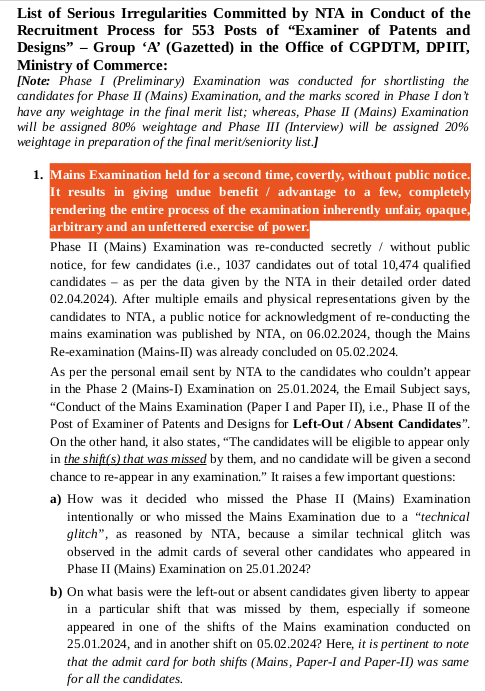 no_scam_please's tweet image. #CGPDTM_Scam
#NEET_Scam

@DG_NTA 
@cgpdtm_india 
@DPIITGoI 
@PMOIndia 
Please refer to the images for information on Serious Irregularities in CGPDTM Examination 2023-24.

We demand an inter-ministry and independent inquiry in the NTA office.

#NTA_ही_अपराधी
#ntascammer