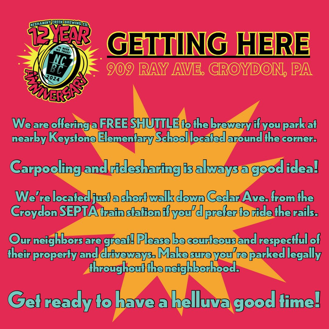 TIME TO PARTY! Celebrate 12 years of brewing with us TODAY at our FREE anniversary party! Gonna be one for the books.

facebook.com/share/5MyV1gz7…