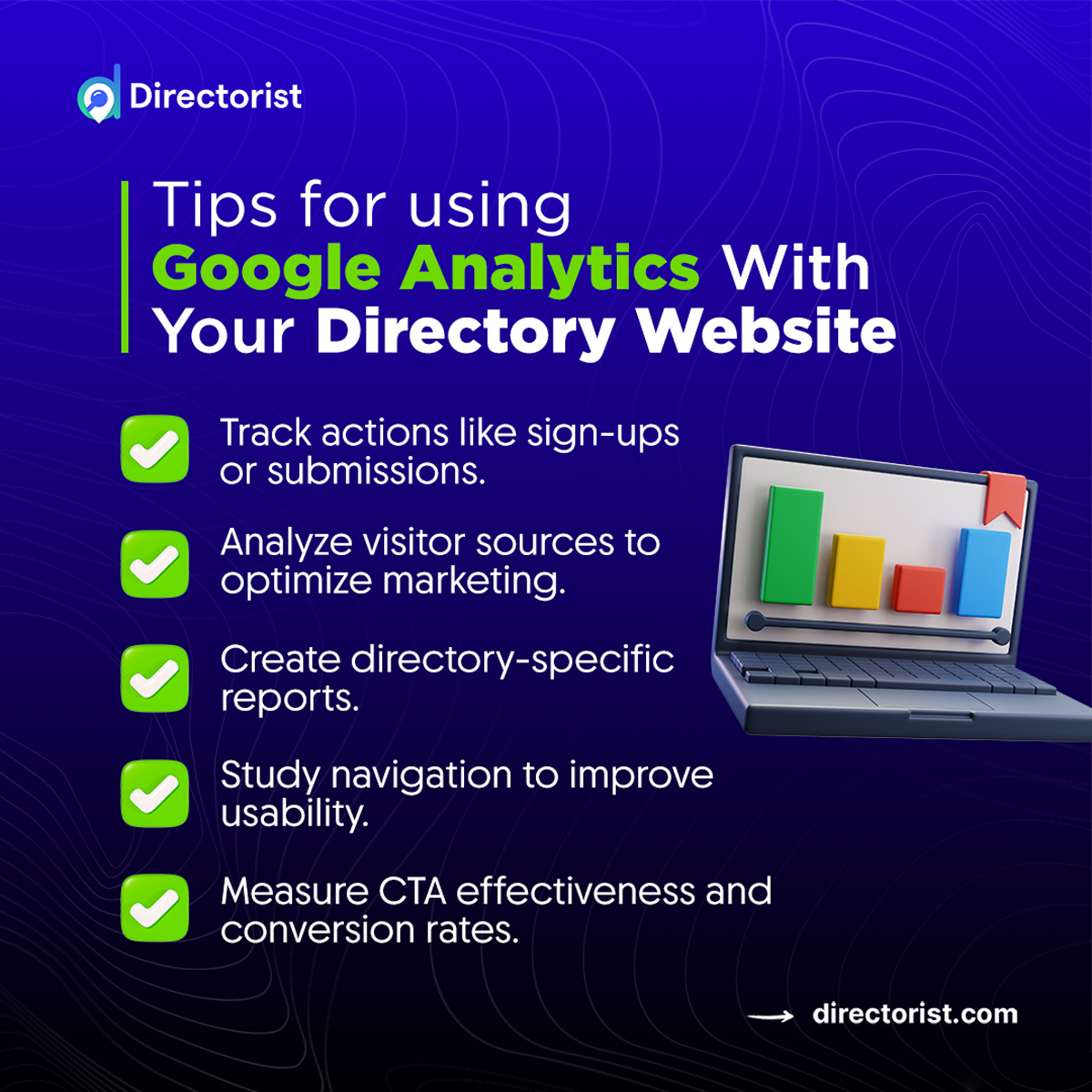 wpdirectorist's tweet photo. Want better insights for your directory website? Follow these 5 Google Analytics tips to get started!
#googleanalytics #webanalytics #directorywebsite #websitedata #dataanalysis #websitetips https://t.co/zLqbxffcuT
