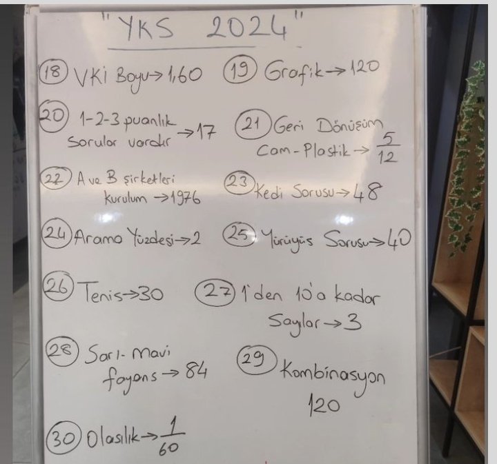 Matematik cevapları.
#tyt2024 #yks2024 #osym