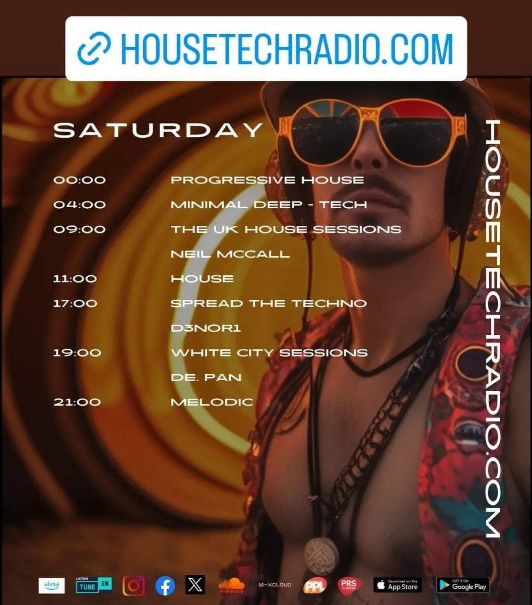HouseTechRadio's tweet photo. Catch the very best in house and techno each and every day on the world famous House Tech Radio... Today's line up #house #techno #housetech https://t.co/jGoP4h8QVi