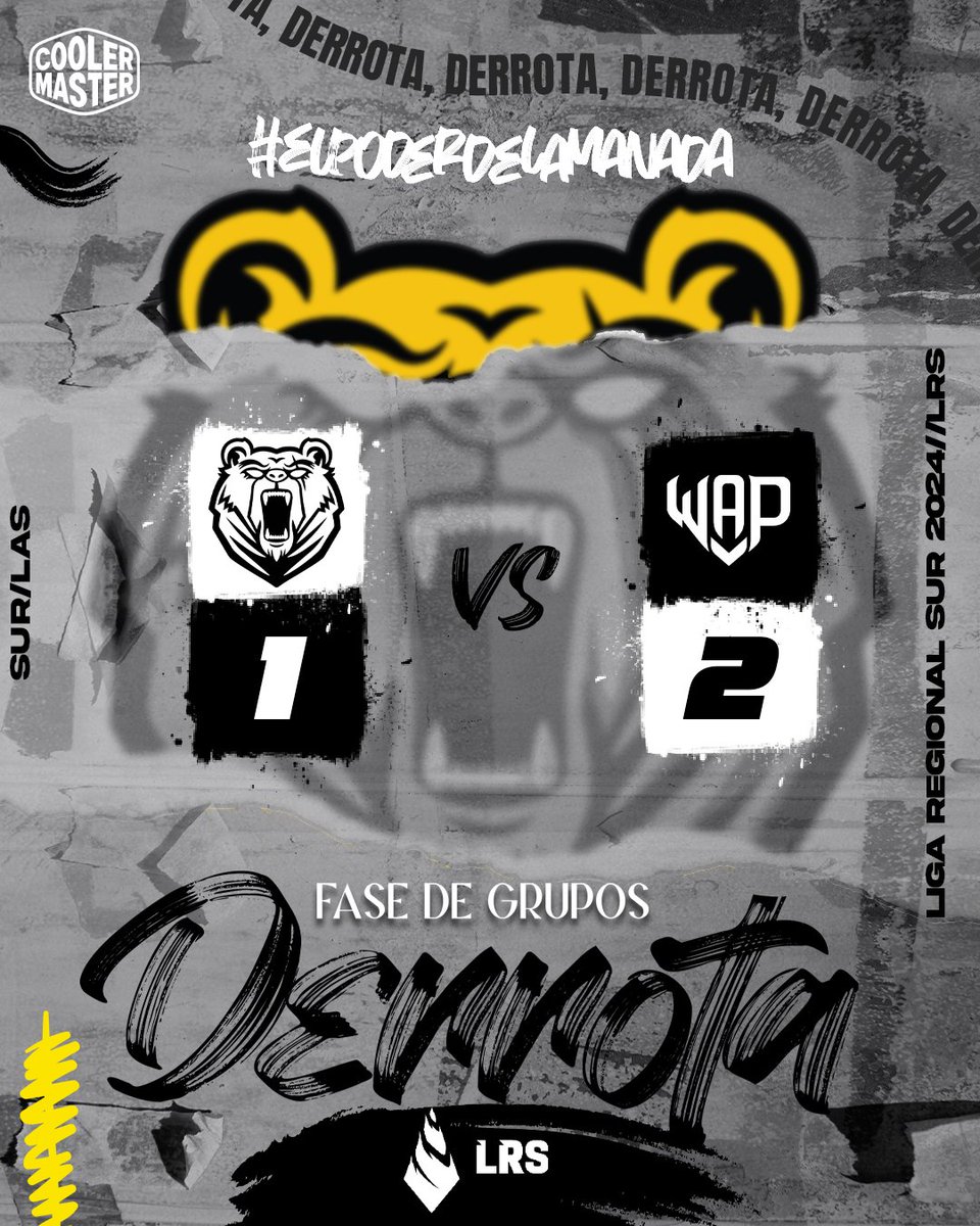 GoBears_Oficial's tweet image. #LRS 🏆 2024

Lamentablemente no pudimos imponernos en nuestra primer encuentro en la fase de grupos!

🐻 (1) vs (2) ⚽️

GG WP @WAPEsports  👍

#GOSB