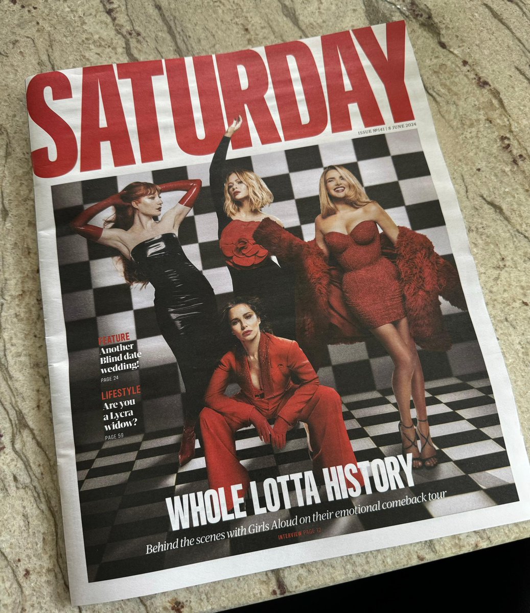 willbeach__'s tweet image. A nice Saturday morning seeing my cover of @GirlsAloud on the front of the @guardian Saturday magazine //