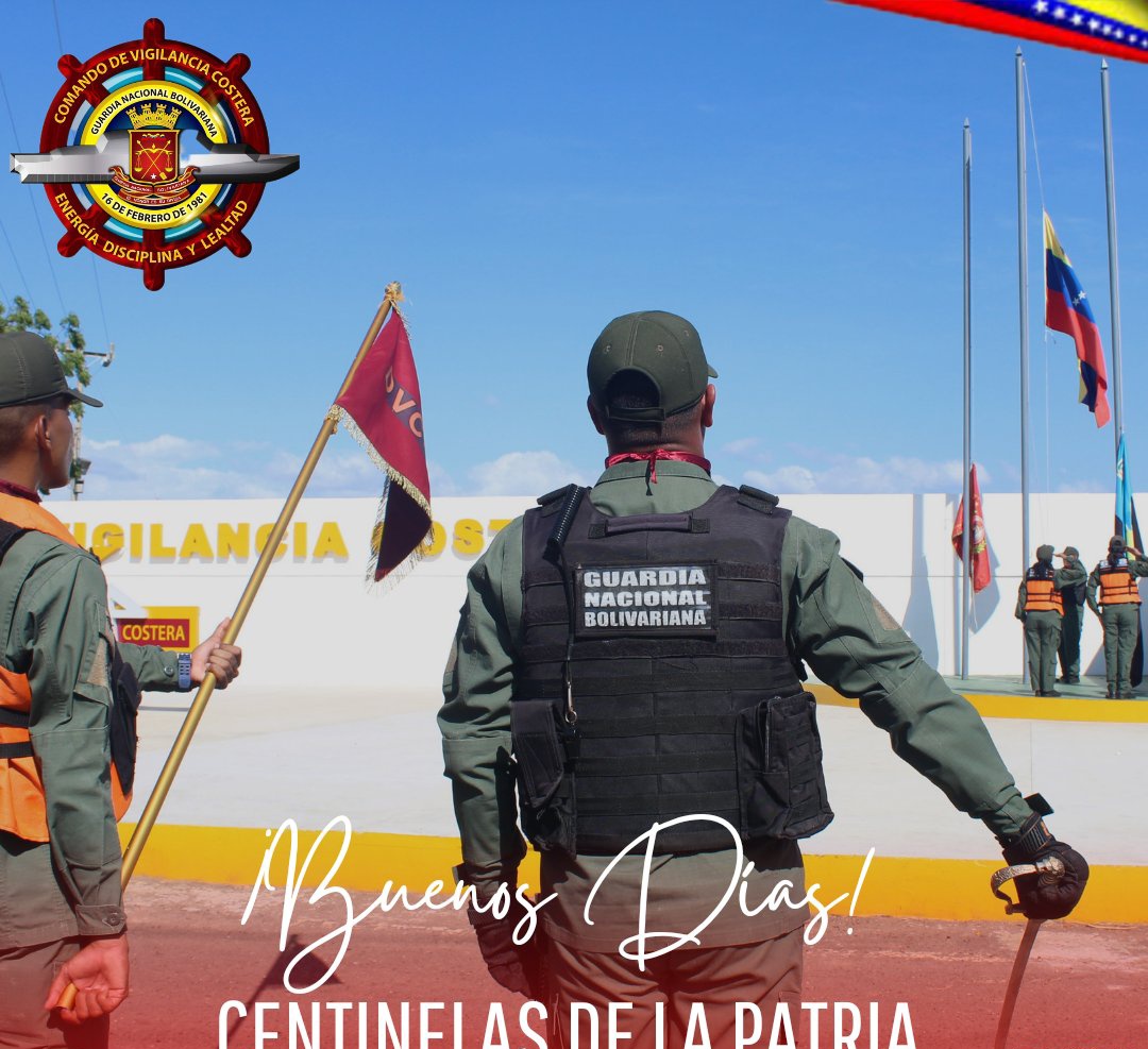 #8Jun Somos centinelas permanentes de la patria Grande de Bolívar y Chávez.
¡GNB Servidores públicos por excelencia!