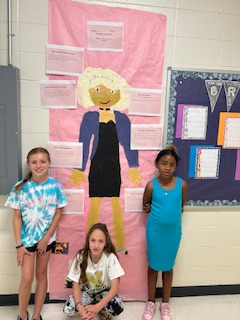 These 4th grade Pandas did a great job of researching a writing about and recreating inspirational women for their "Body Biographies." Can't wait to hear what they go on to accomplish in 5th grade and beyond! <a href="/PboroElementary/">Pittsboro Elementary</a>