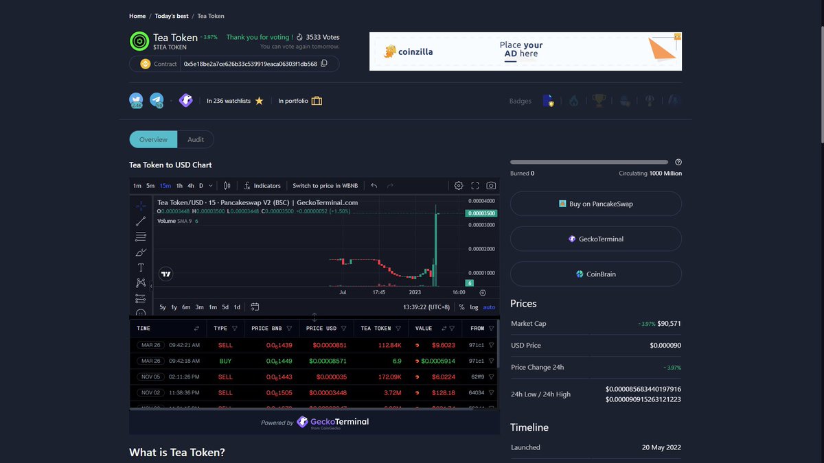 biblesam's tweet photo. https://t.co/kzKqGaDp4z
#teatoken @comicxstudio @LINEjp_official @cz_binance @HashKeyExchange #web3 https://t.co/SjoIpKZ1kW