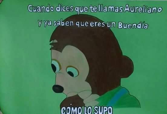 dirtydahiana's tweet photo. Hace unos años en Chile una profesora dejó como tarea a sus alumnos hacer memes de Cien años de soledad y este fue el resultado. 
Siempre será maravilloso encontrar esto. https://t.co/77cVI60XBj