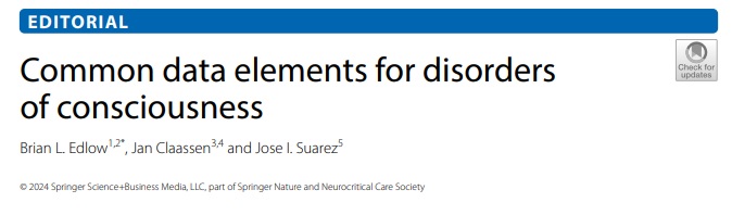 Edlow et al: Common data elements for disorders of consciousness

Link: ow.ly/mTTW50Rk6F5

<a href="/neurocritical/">Neurocritical Care Society</a> #NeuroCritCare