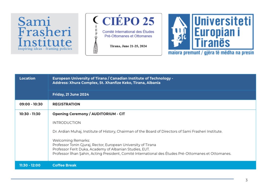 CalcaraEros's tweet photo. Preparing the next international conference #CIEPO25, which will be held in Tirana from 21st to 25th June at the European University of Tirana. #OttomanEmpire #Janissaries #Mesocracy #ModernHistory https://t.co/UUePlvCJMf