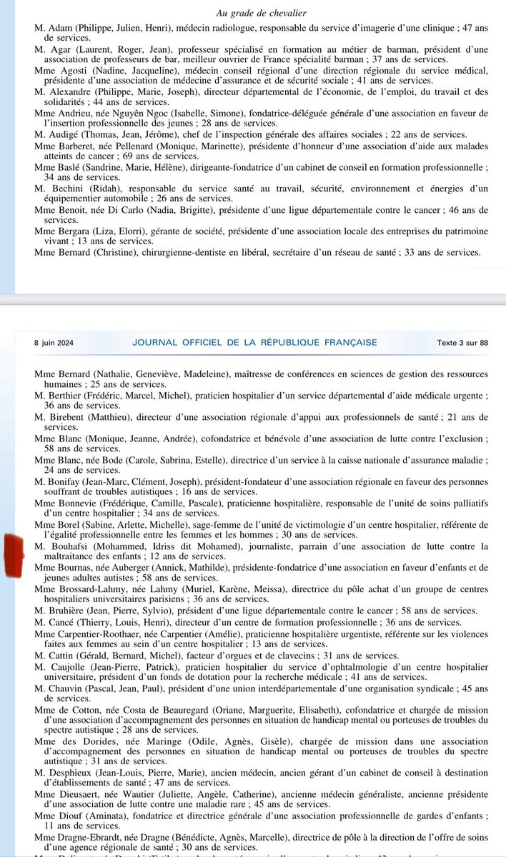 Cette nuit je dormais chez ma maman. C’est pas si courant. Ce matin je me suis levé en découvrant le Journal Officiel. Je n’étais pas au courant. J’ai montré ça à ma maman, elle a fondu en larmes. J’ai versé ma larme aussi. 
Je suis tellement ému et reconnaissant envers la