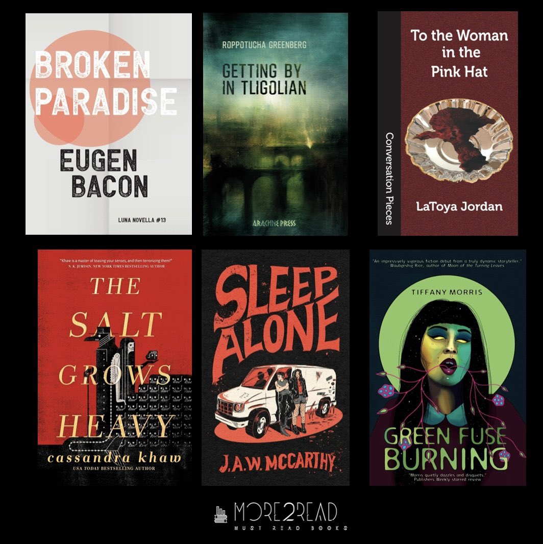 LouPendergrast's tweet image. Congratulations On
The Shirley Jackson Nominees For A Novella
 
Broken Paradise by Eugen Bacon 
@EugenBacon 
(Luna Press Publishing)

Getting by in Tligolian by Roppotucha Greenberg
@roppotucha 
(Arachne Press)

To the Woman in the Pink Hat by LaToya Jordan
@latoyadjordan…