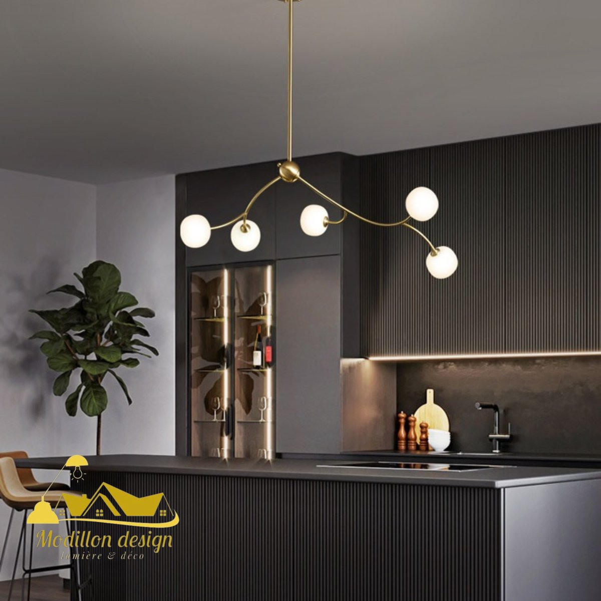 modillondesign's tweet image. Illuminez votre intérieur avec le style et l&apos;élégance du Lustre en Laiton Artistique de #ModillonDesign. Un design inspiré par la nature, parfait pour chaque pièce de la maison. Visitez notre showroom et laissez la lumière transformer votre espace! ✨🏡 #DécoDesign #LustreModerne