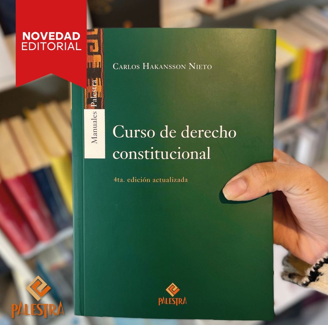 omarsars's tweet photo. Ya está en librerías la nueva edición del “Curso de Derecho Constitucional” publicado por el Profesor del @PosgradoUSMP, @carloshakansson. #Doctorado #imperdible #yoquiero https://t.co/kd6KrXiqwB
